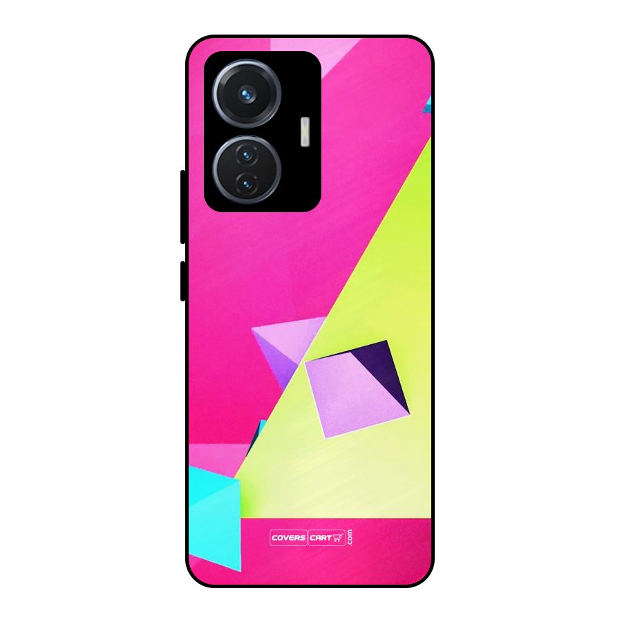 Motion Triangles Metal Back Case for Vivo T1 44W