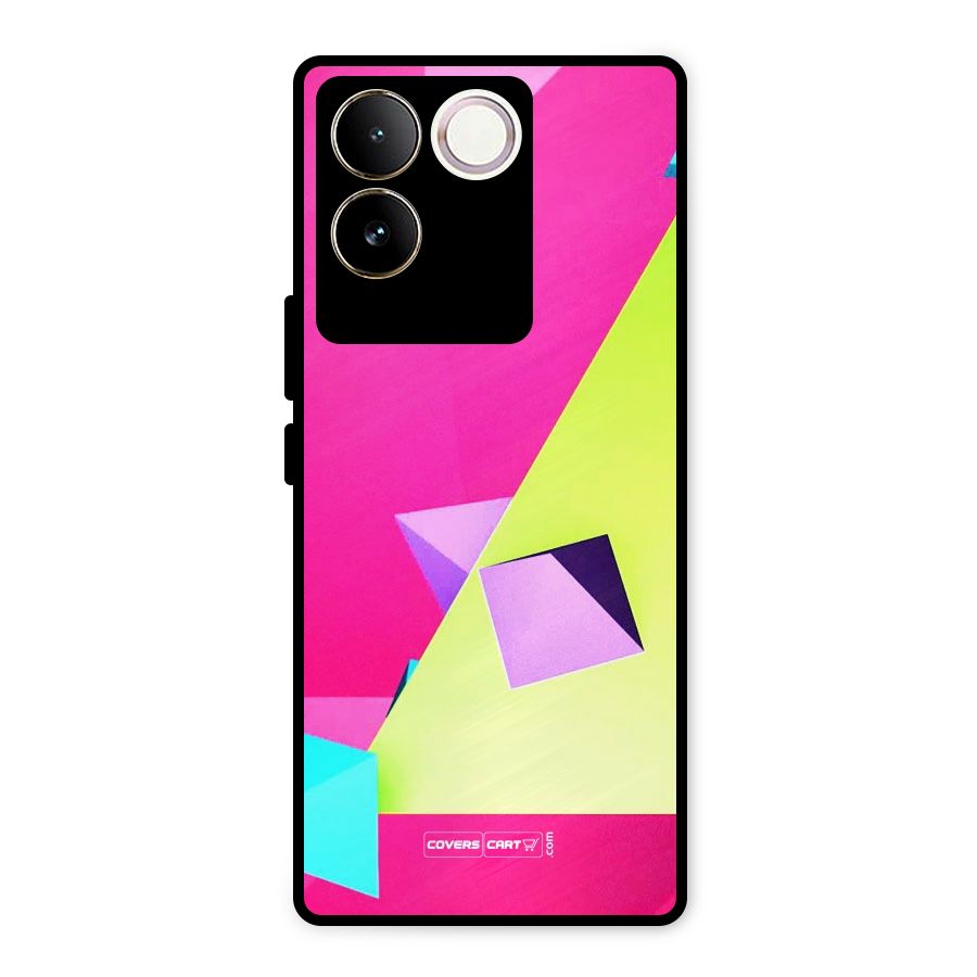 Motion Triangles Metal Back Case for Vivo T2 Pro