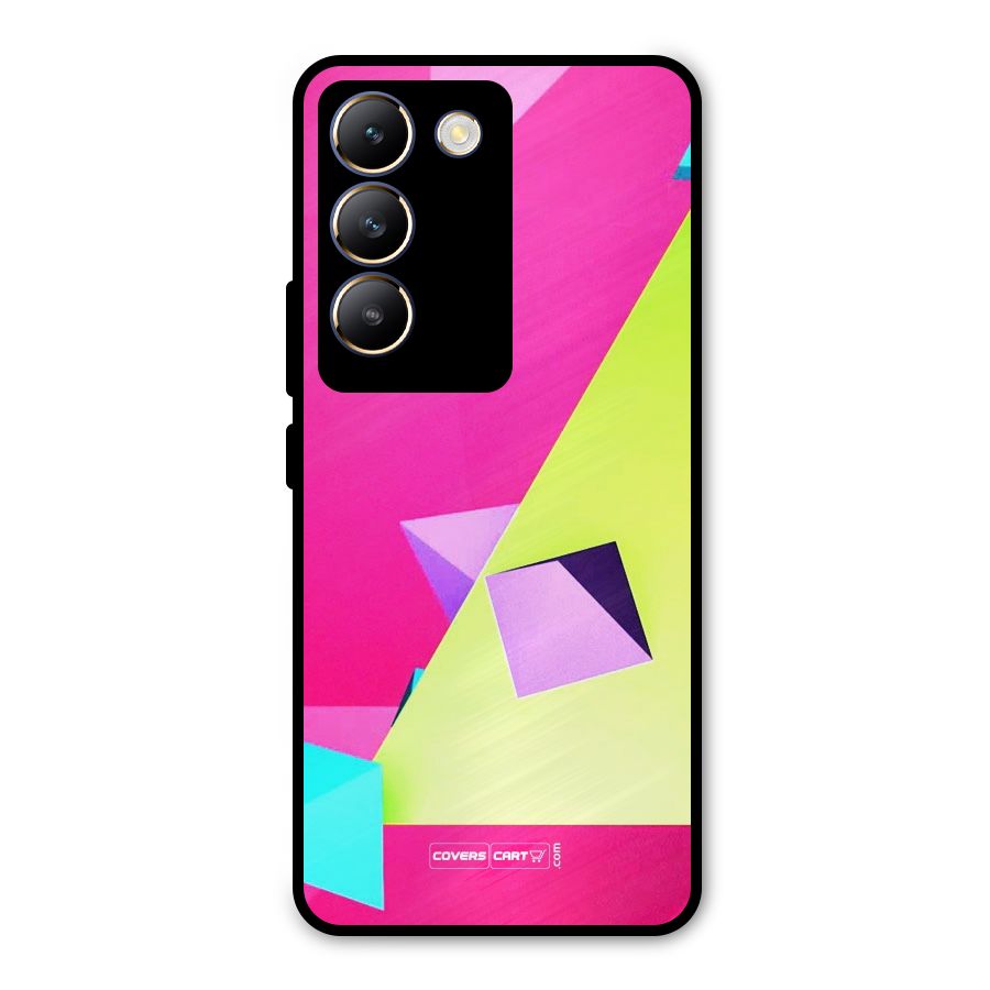Motion Triangles Metal Back Case for Vivo T3 5G
