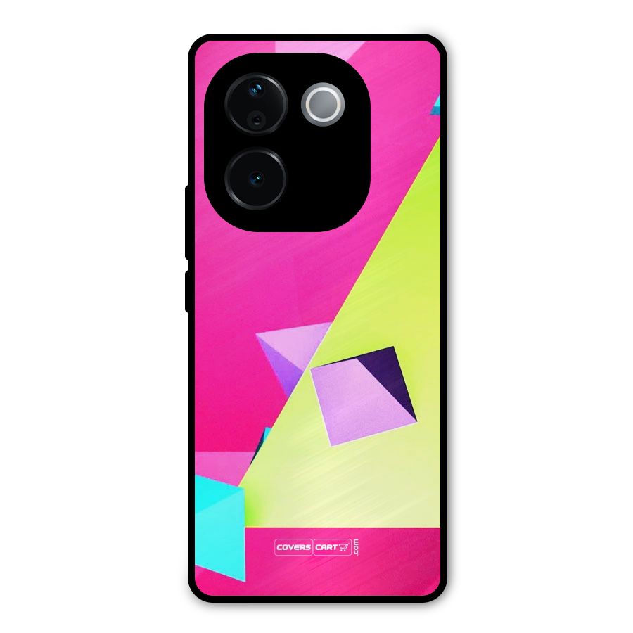 Motion Triangles Metal Back Case for Vivo T3 Pro