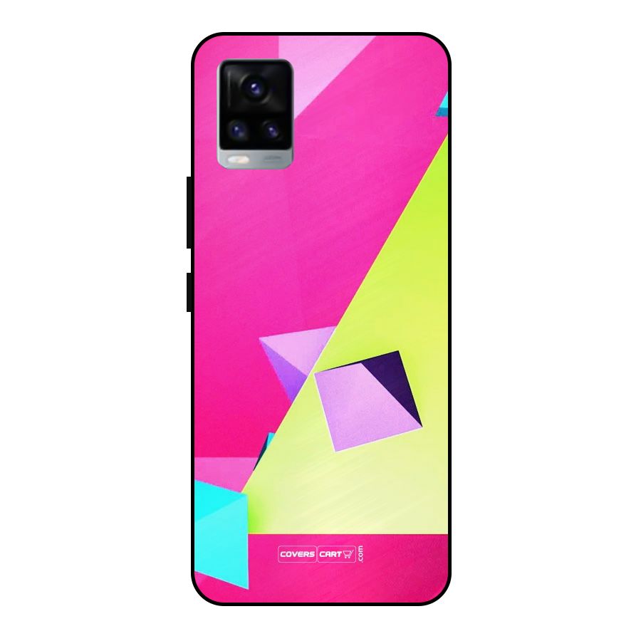 Motion Triangles Metal Back Case for Vivo V20