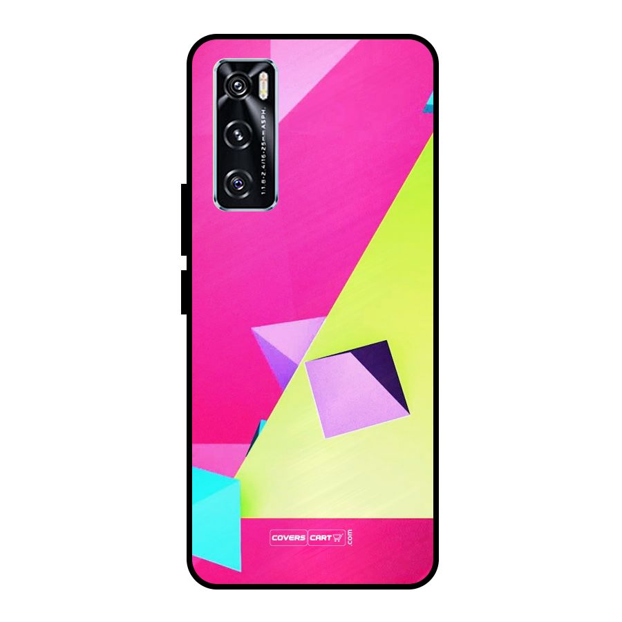 Motion Triangles Metal Back Case for Vivo V20 SE
