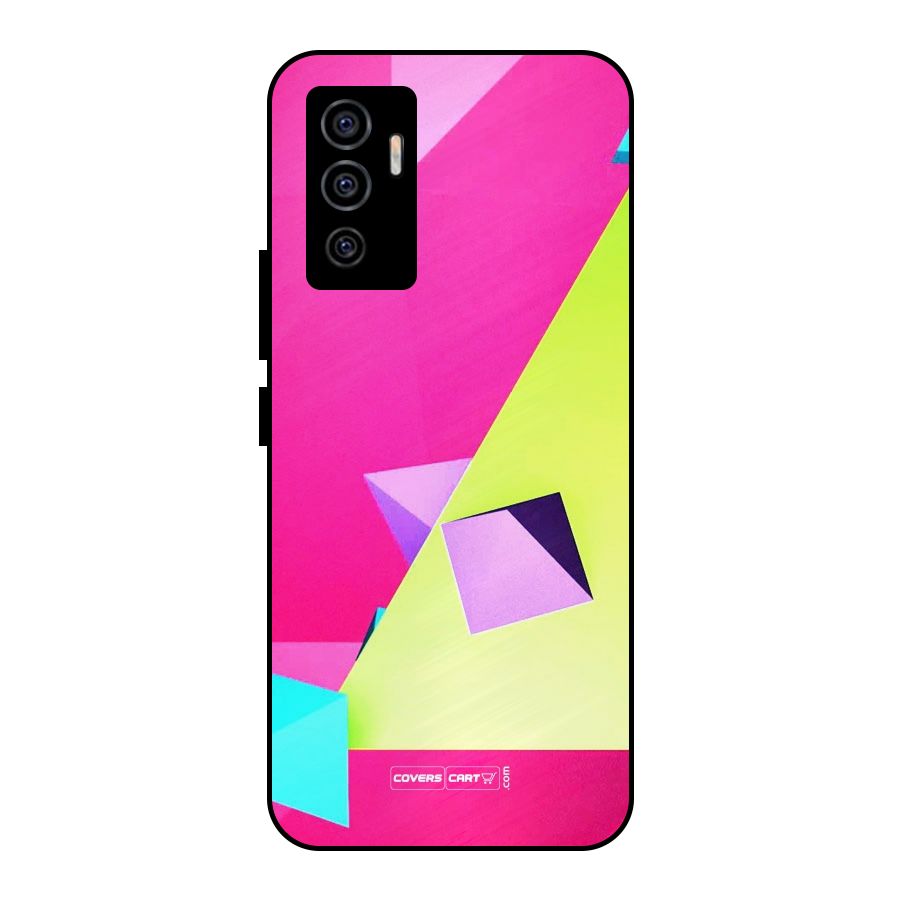 Motion Triangles Metal Back Case for Vivo V23e
