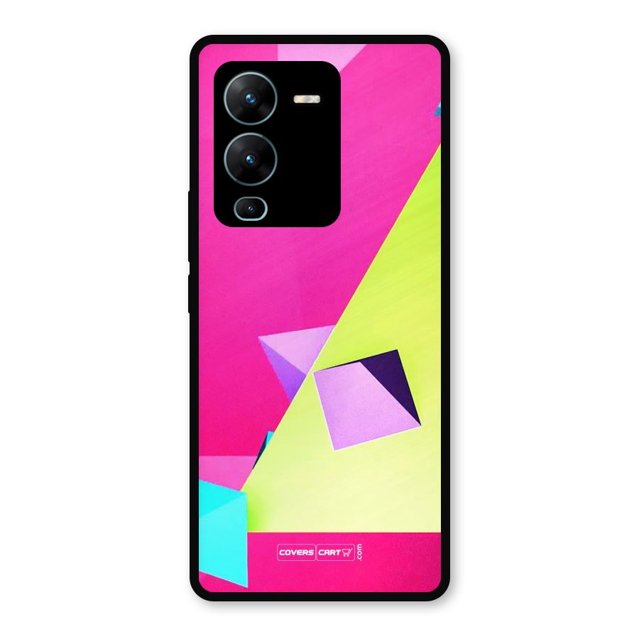 Motion Triangles Metal Back Case for Vivo V25 Pro