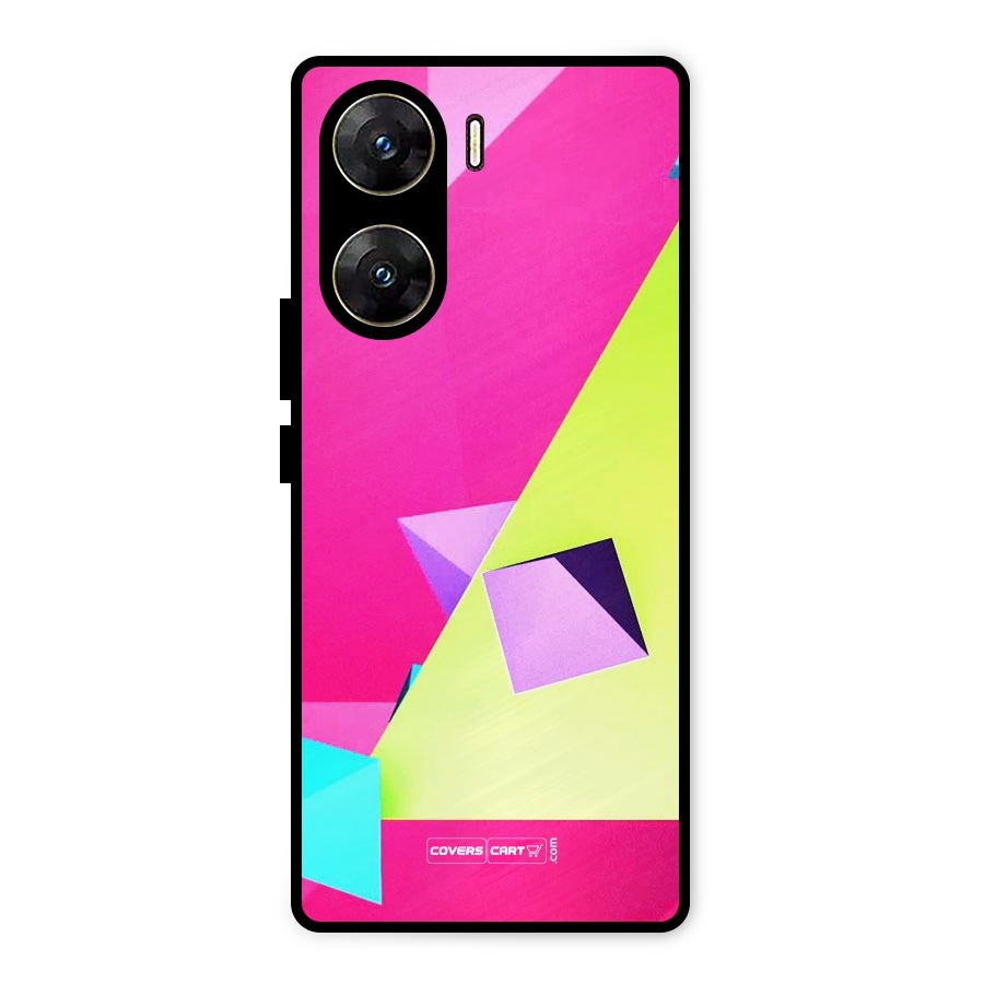 Motion Triangles Metal Back Case for Vivo V29e