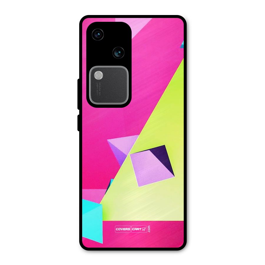 Motion Triangles Metal Back Case for Vivo V30