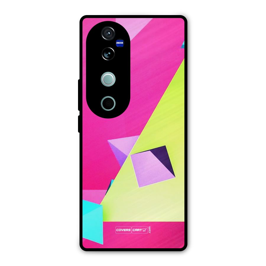 Motion Triangles Metal Back Case for Vivo V40 Pro
