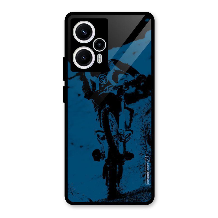 Moto Combat Glass Back Case for Poco F5
