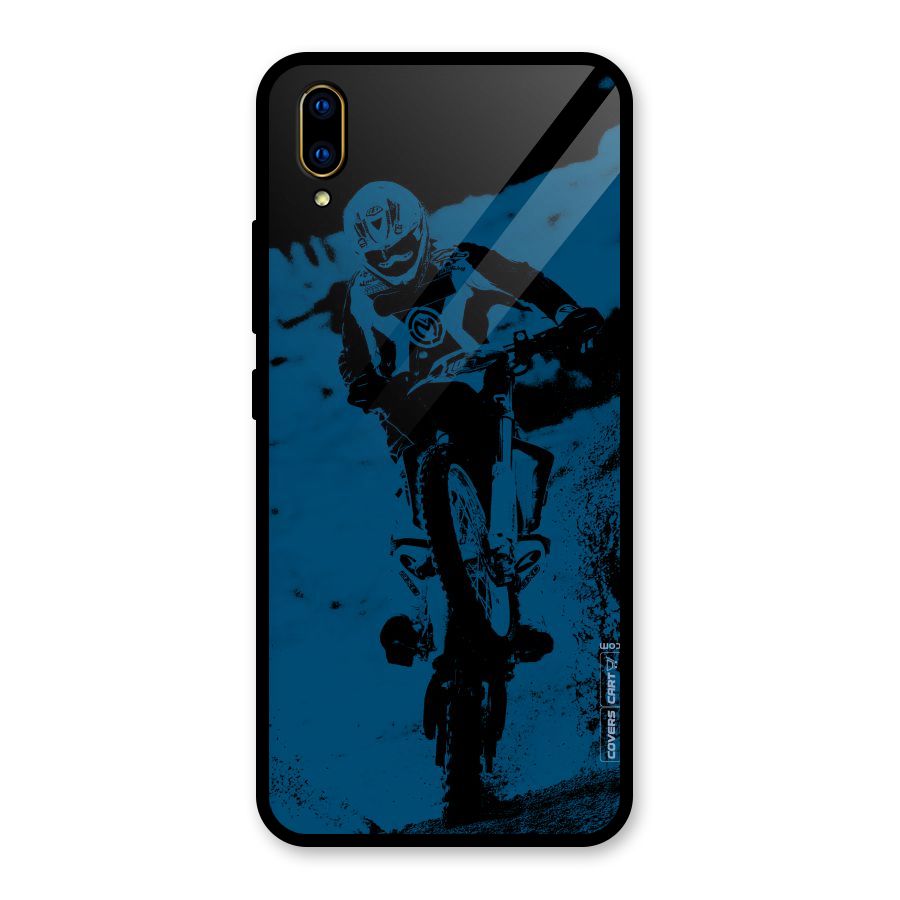 Moto Combat Glass Back Case for Vivo V11 Pro
