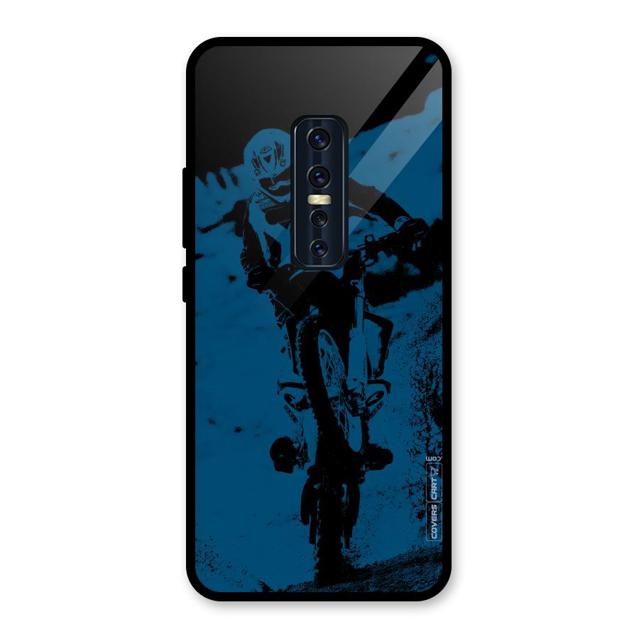 Moto Combat Glass Back Case for Vivo V17 Pro