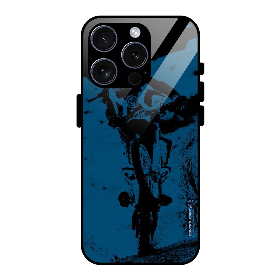Moto Combat Glass Back Case for iPhone 15 Pro