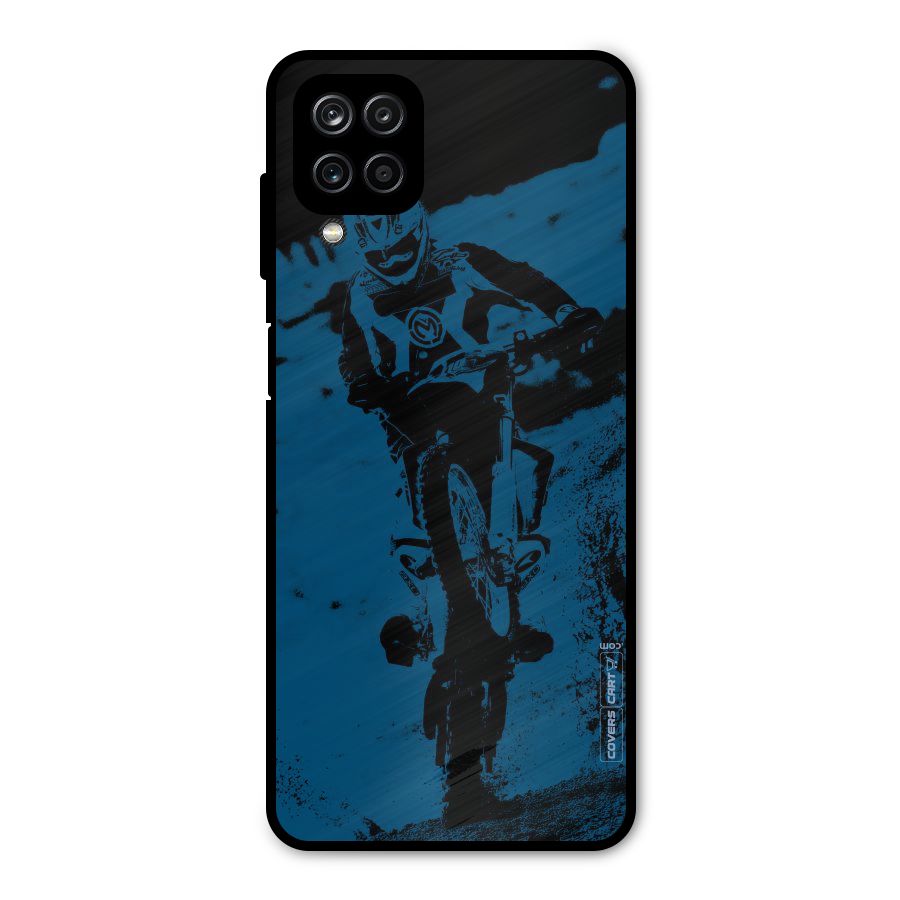 Moto Combat Metal Back Case for Galaxy A12