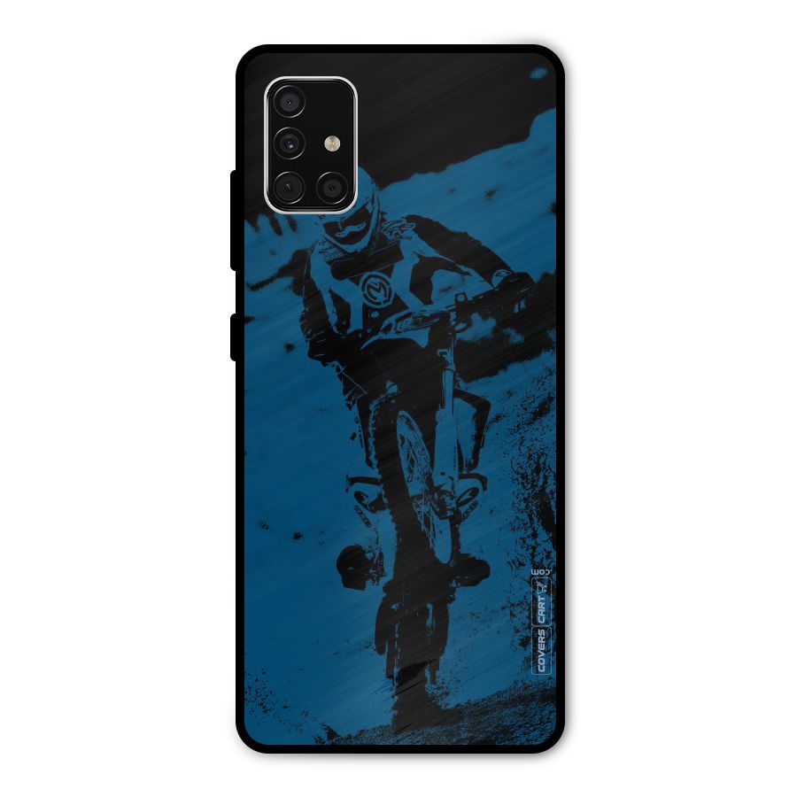 Moto Combat Metal Back Case for Galaxy A51