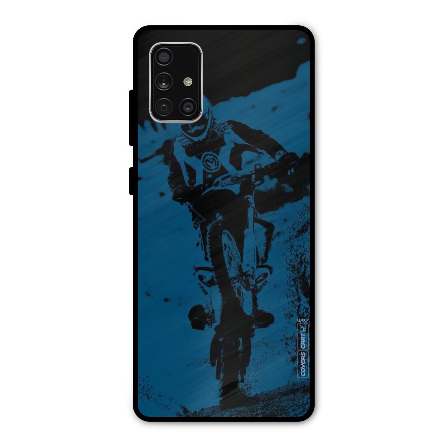 Moto Combat Metal Back Case for Galaxy A71