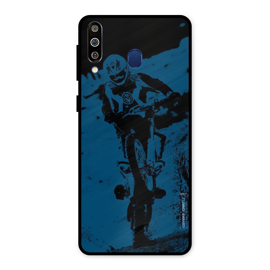 Moto Combat Metal Back Case for Galaxy M30