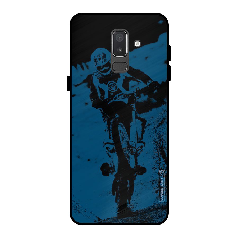 Moto Combat Metal Back Case for Galaxy On8 (2018)