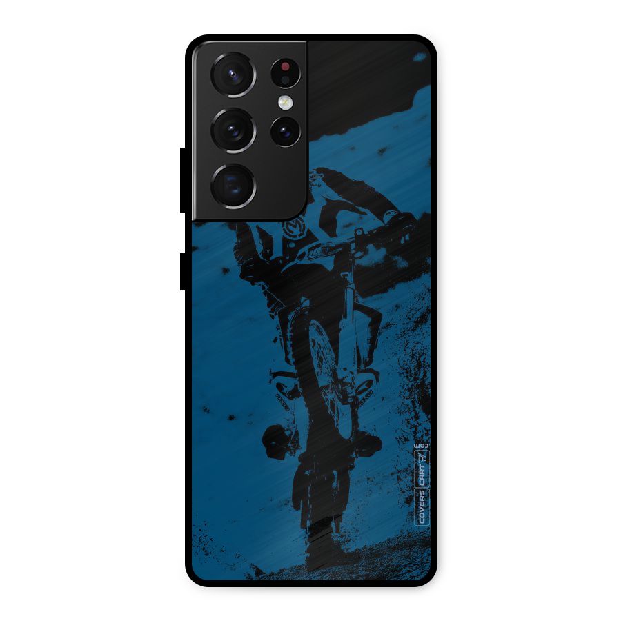 Moto Combat Metal Back Case for Galaxy S21 Ultra 5G