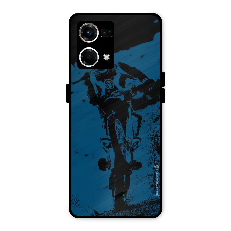 Moto Combat Metal Back Case for Oppo F21s Pro 4G