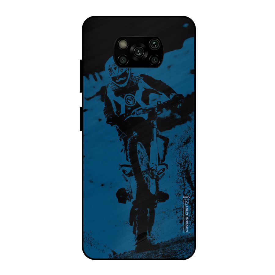 Moto Combat Metal Back Case for Poco X3