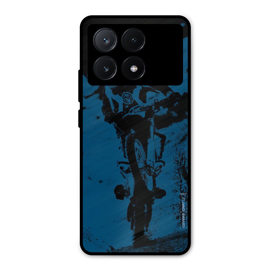 Moto Combat Metal Back Case for Poco X6 Pro