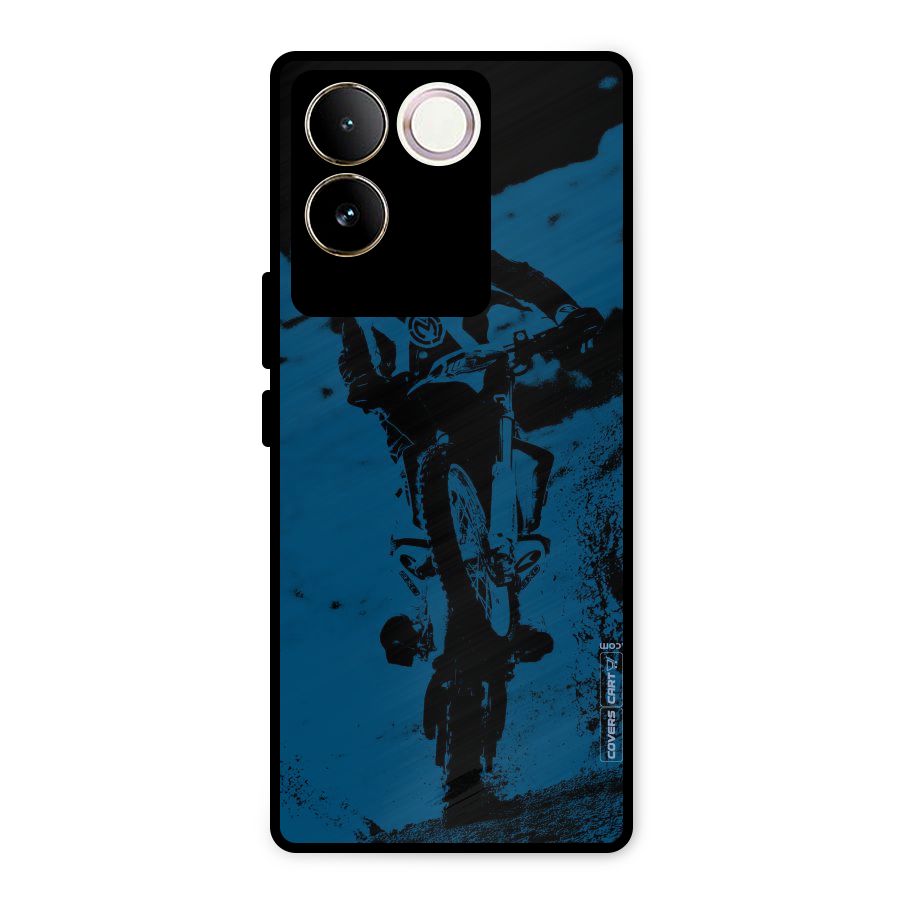 Moto Combat Metal Back Case for Vivo T2 Pro