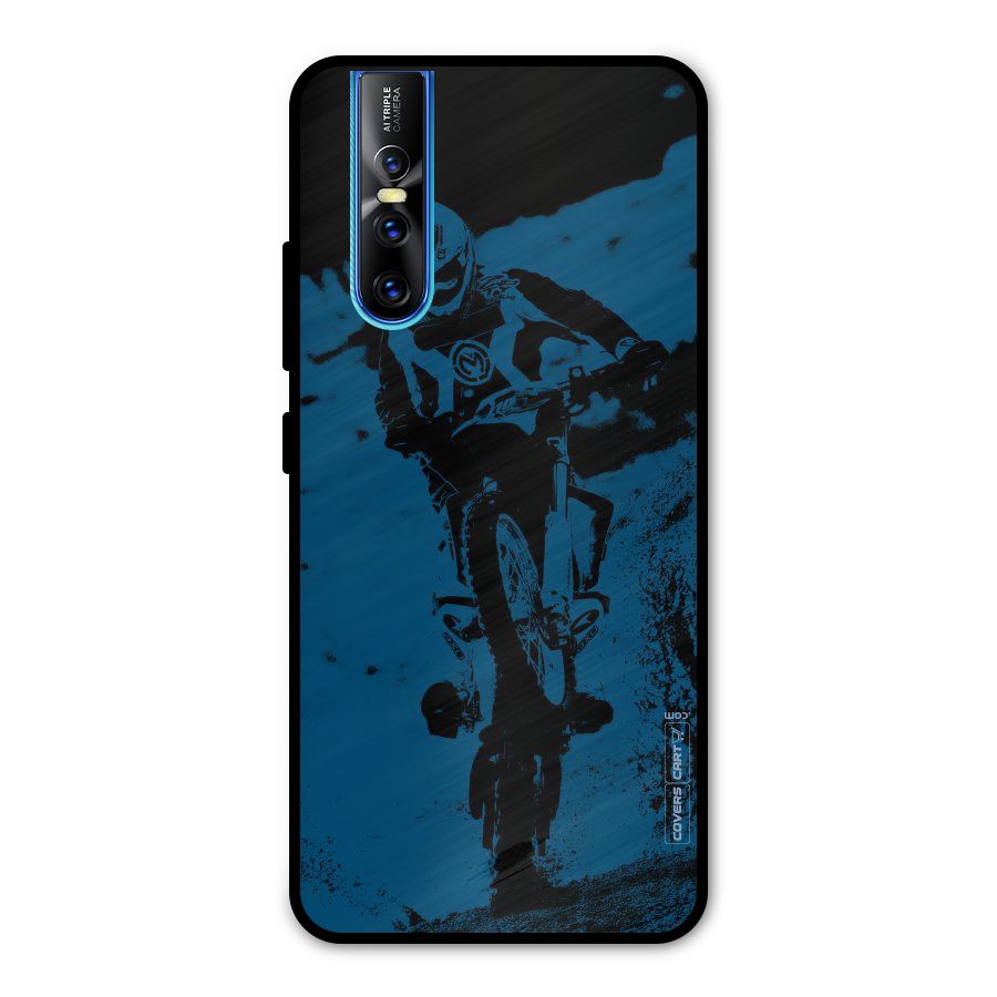 Moto Combat Metal Back Case for Vivo V15 Pro
