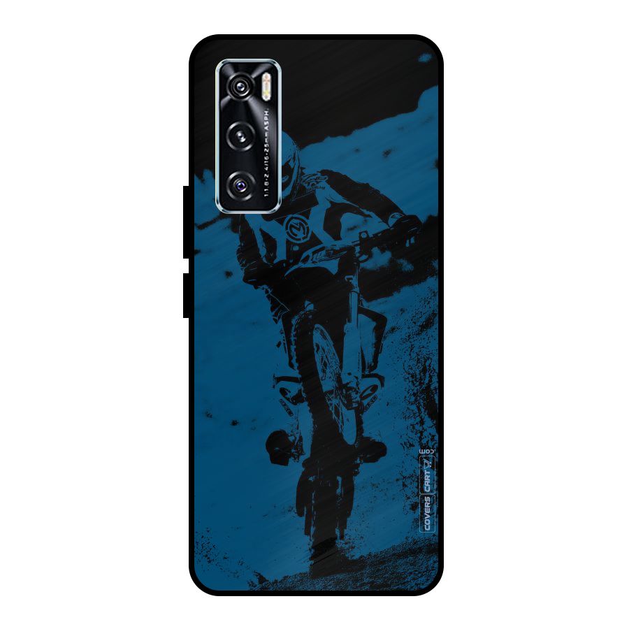 Moto Combat Metal Back Case for Vivo V20 SE