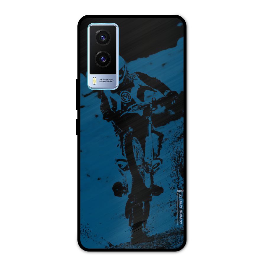 Moto Combat Metal Back Case for Vivo V21e 5G