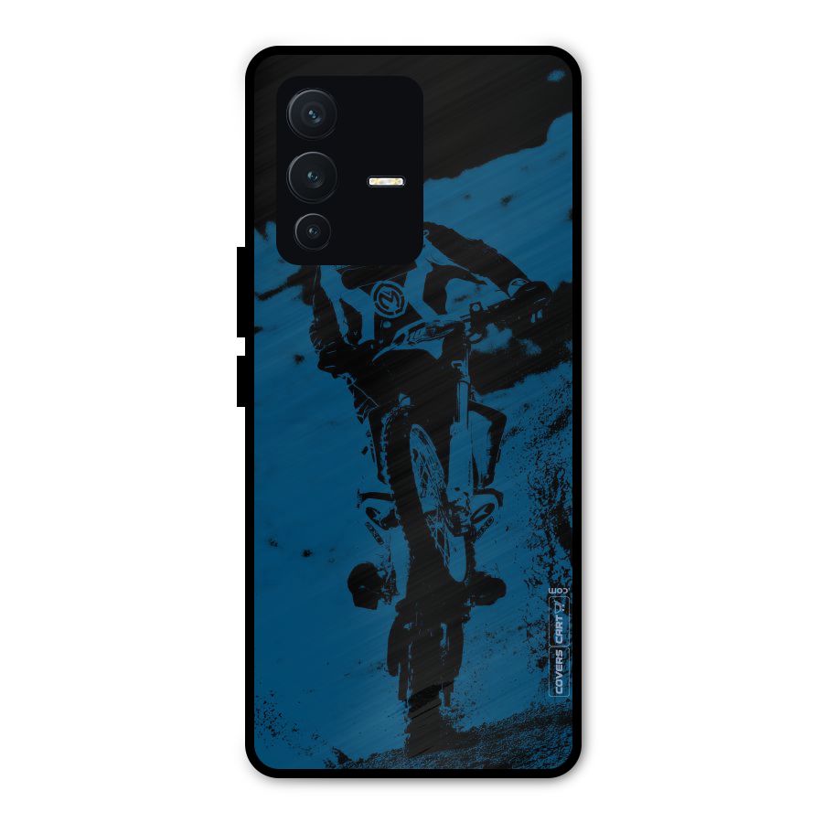 Moto Combat Metal Back Case for Vivo V23 Pro