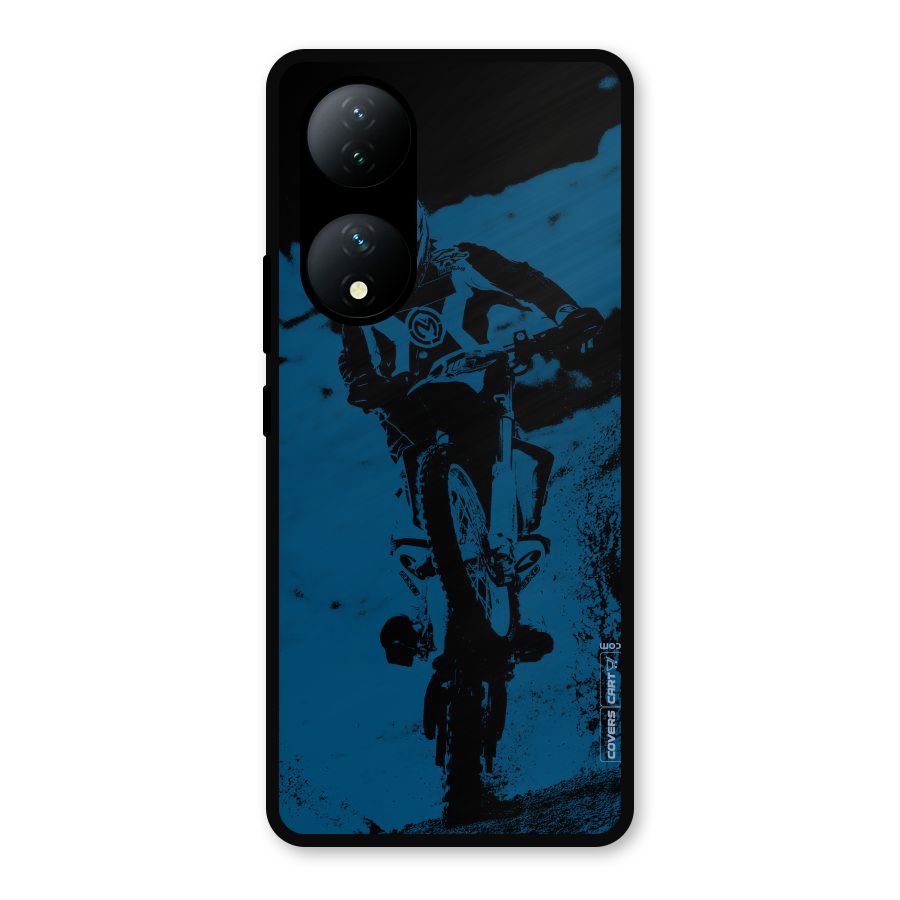 Moto Combat Metal Back Case for Vivo Y100a