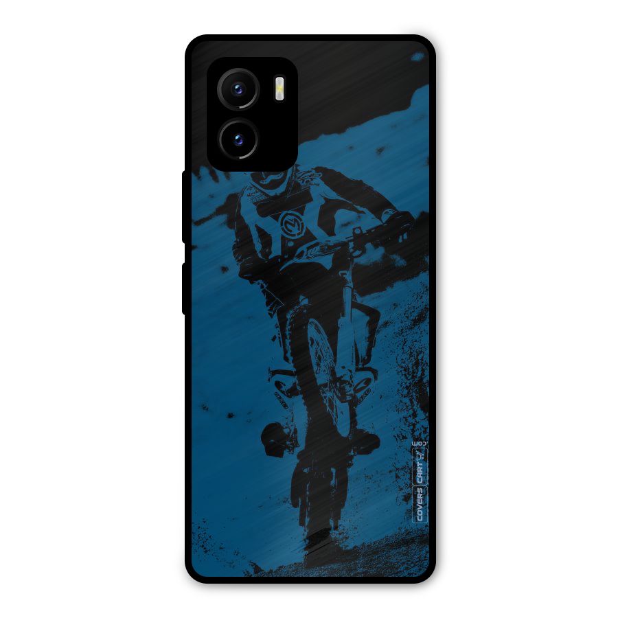 Moto Combat Metal Back Case for Vivo Y15s