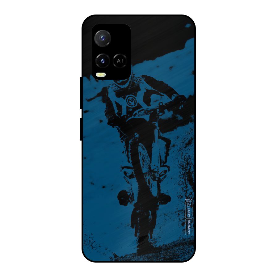 Moto Combat Metal Back Case for Vivo Y21