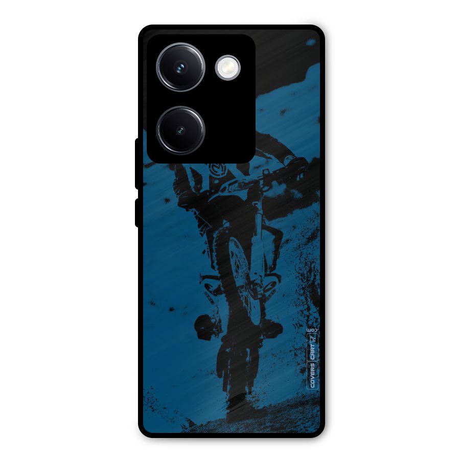 Moto Combat Metal Back Case for Vivo Y300 Plus