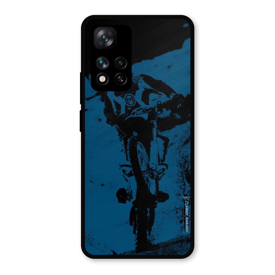 Moto Combat Metal Back Case for Xiaomi 11i Hypercharge 5G