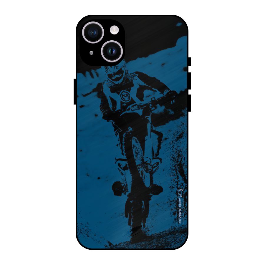 Moto Combat Metal Back Case for iPhone 14 Plus
