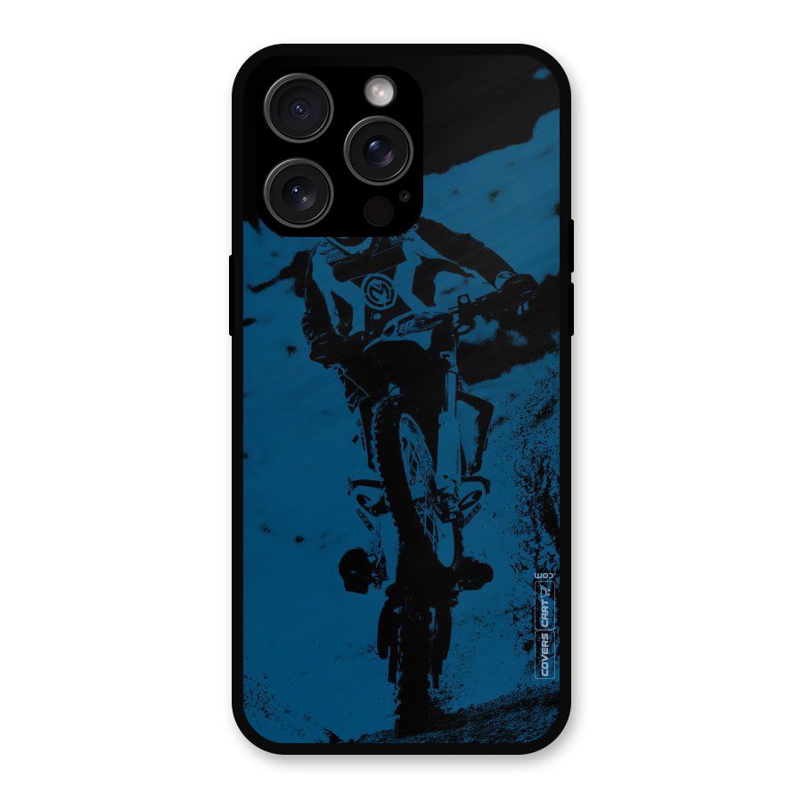 Moto Combat Metal Back Case for iPhone 15 Pro Max