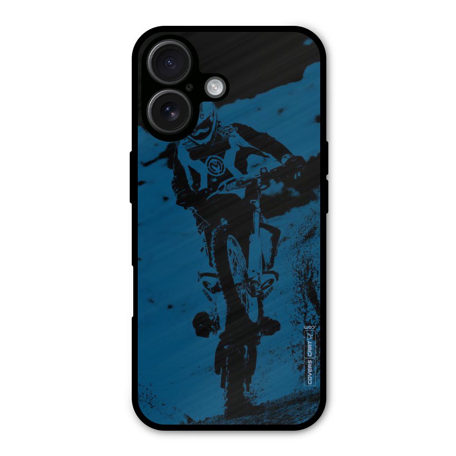 Moto Combat Metal Back Case for iPhone 16