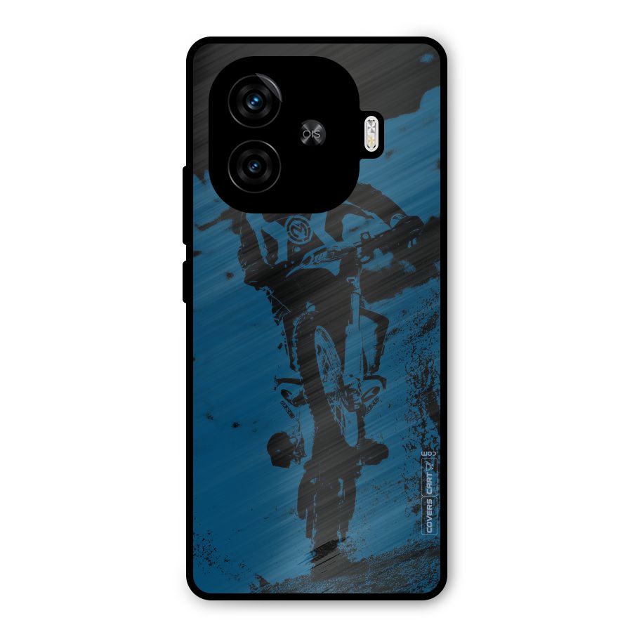 Moto Combat Metal Back Case for iQOO Z9 Turbo