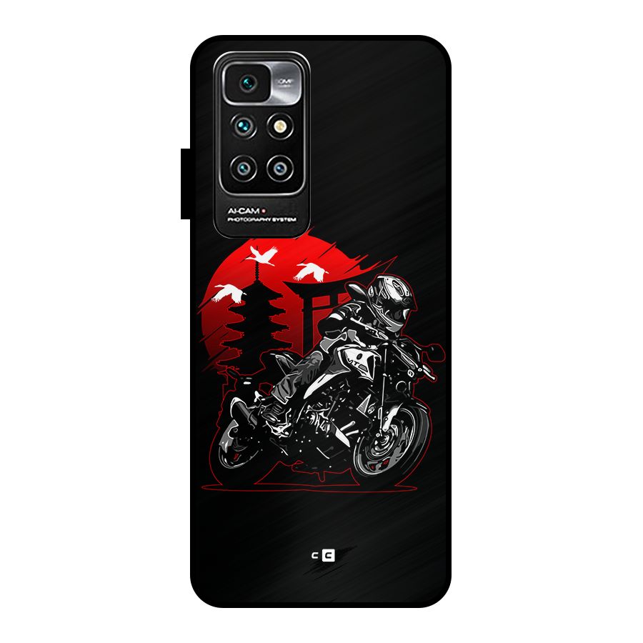 Moto Lean Metal Back Case for Redmi 10 Prime