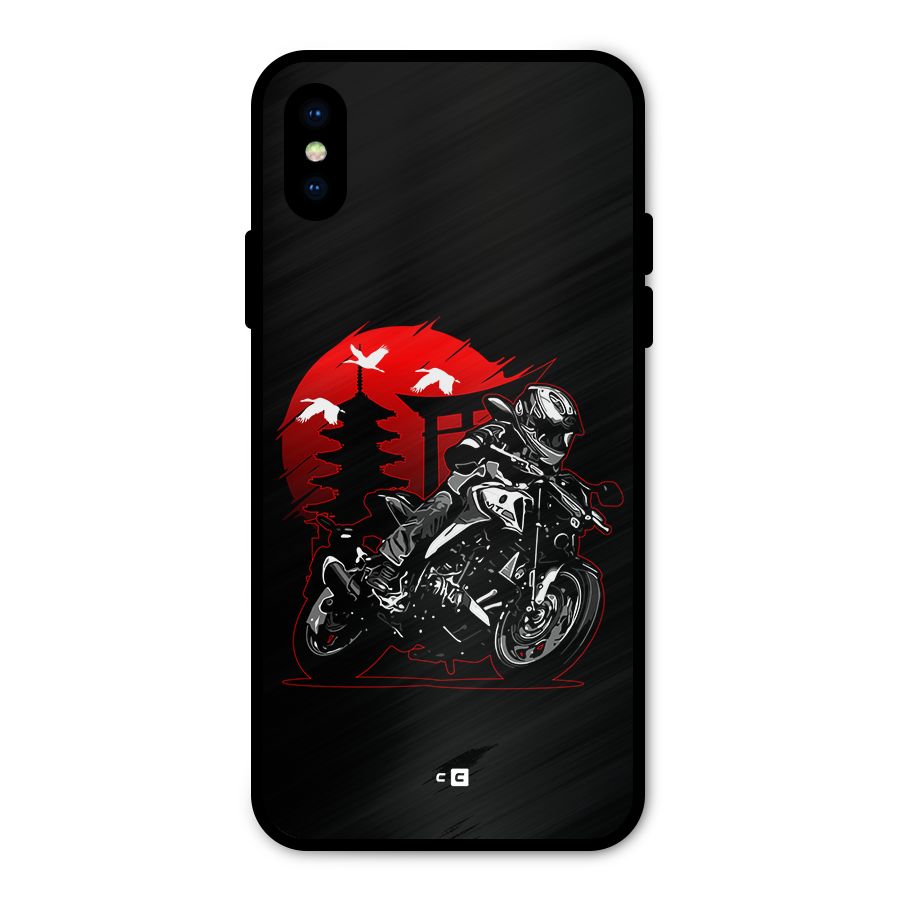 Moto Lean Metal Back Case for iPhone X