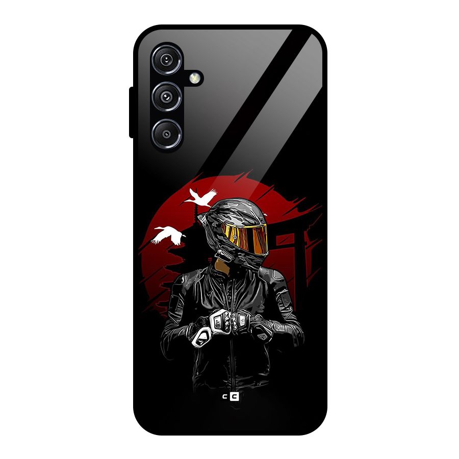 Moto Rider Ready Glass Back Case for Galaxy M34 5G
