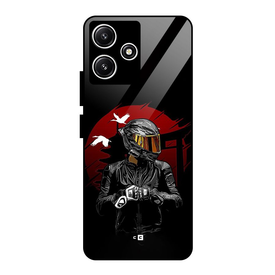 Moto Rider Ready Glass Back Case for Redmi 12 5G
