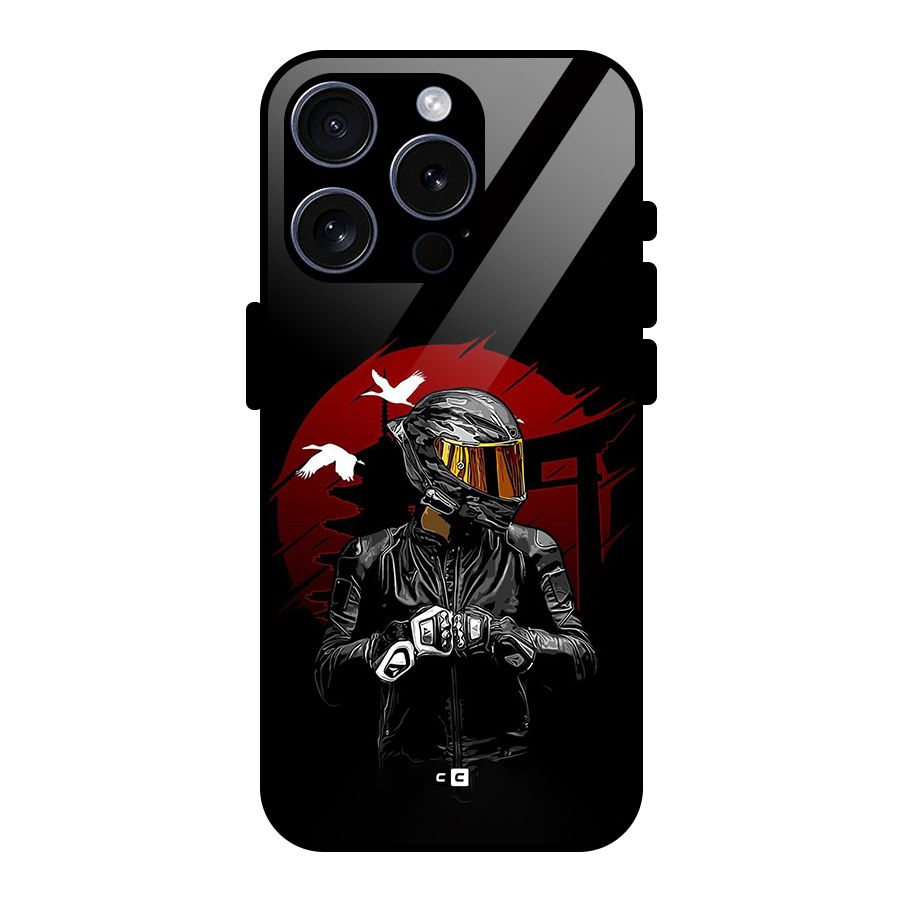 Moto Rider Ready Glass Back Case for iPhone 15 Pro
