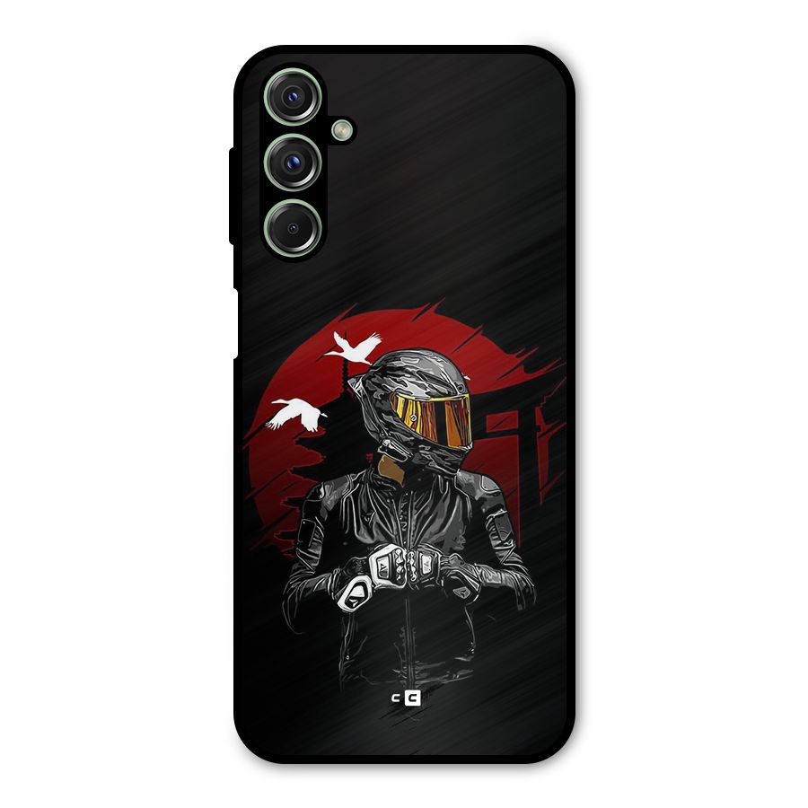 Moto Rider Ready Metal Back Case for Galaxy F34