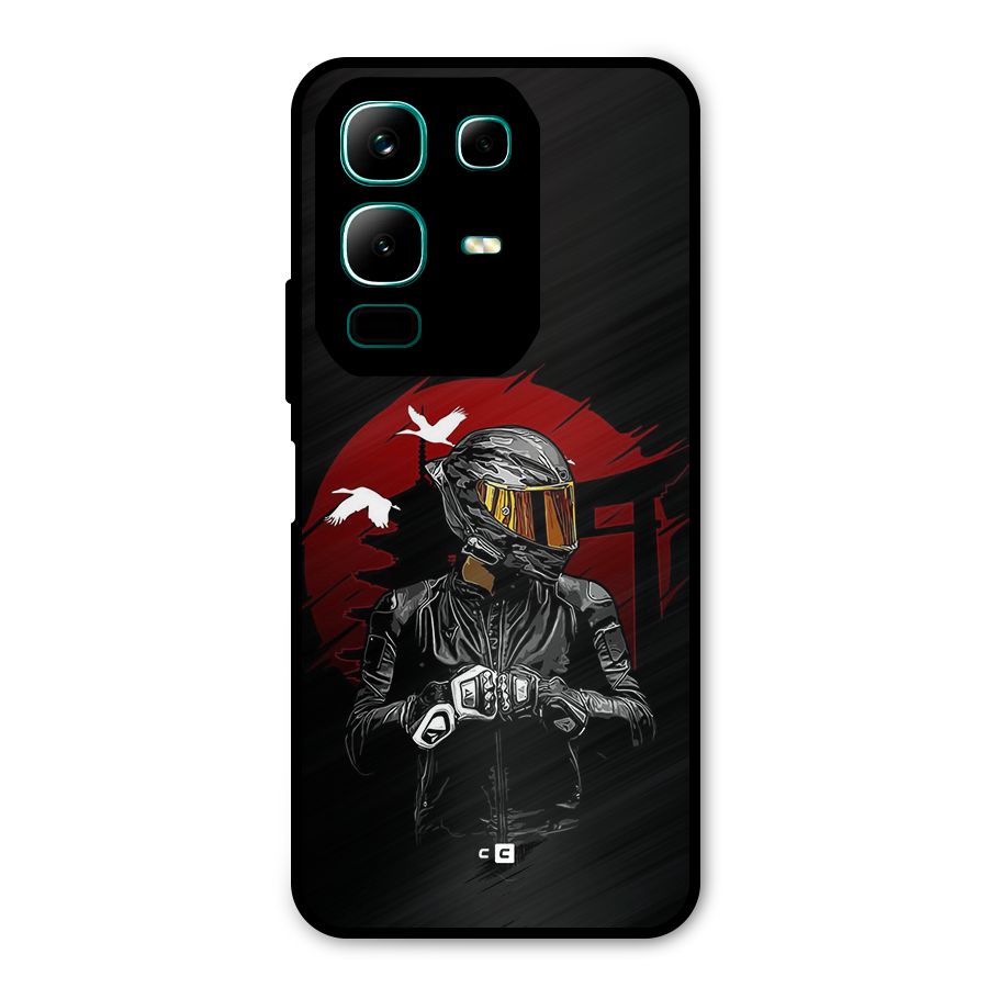 Moto Rider Ready Metal Back Case for Infinix Note 50x