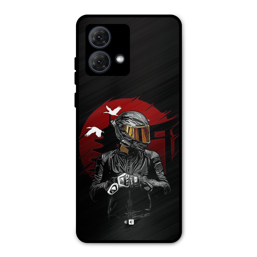 Moto Rider Ready Metal Back Case for Moto G84