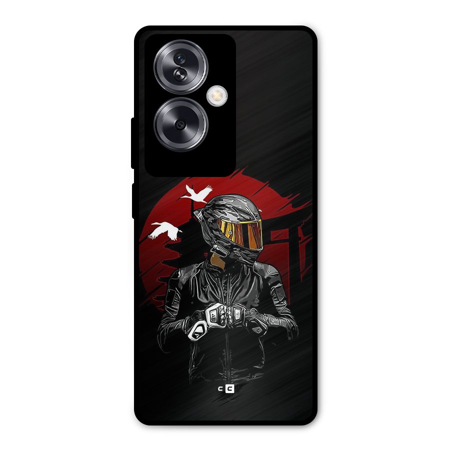 Moto Rider Ready Metal Back Case for Oppo A79 5G