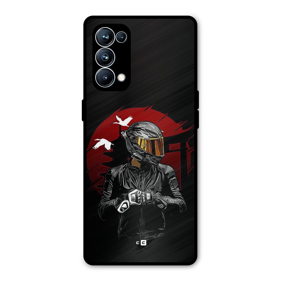 Moto Rider Ready Metal Back Case for Oppo Reno5 Pro 5G