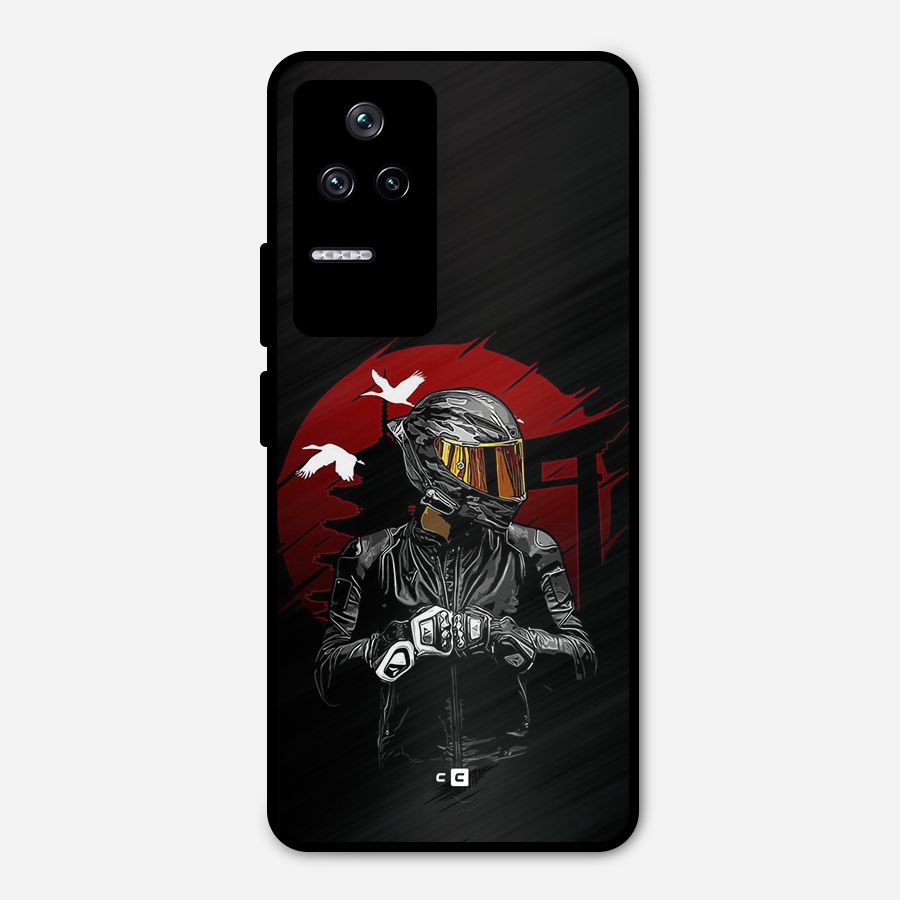 Moto Rider Ready Metal Back Case for Poco F4 5G