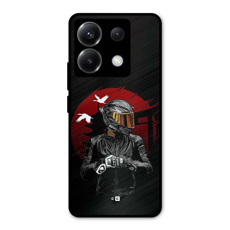 Moto Rider Ready Metal Back Case for Poco X6